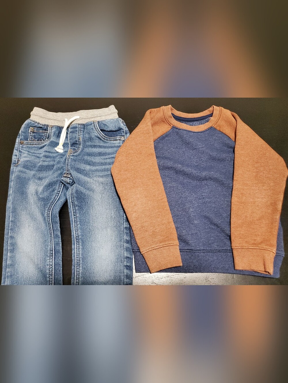 Cat & Jack 5t Skinny Jeans & Crewneck Sweatshirt.